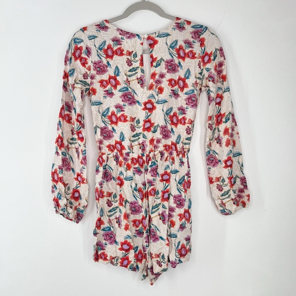 Hollister Long Sleeve Floral Romper Women’s Size XS - Picture 9 of 13